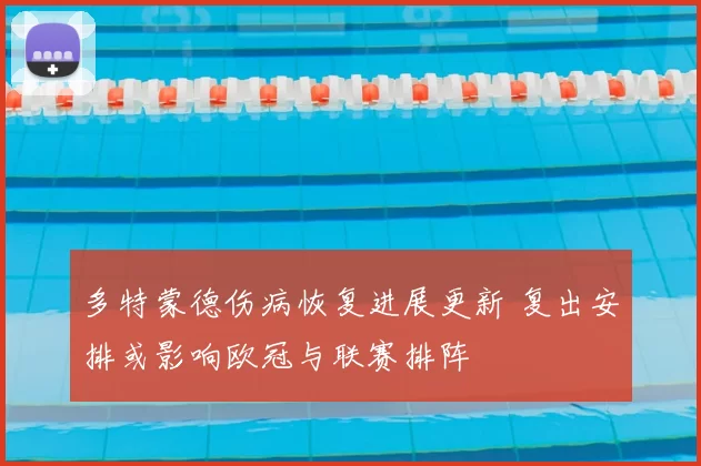 多特蒙德伤病恢复进展更新 复出安排或影响欧冠与联赛排阵